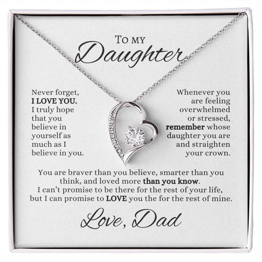 To My Daughter │ Love Dad - Forever Love Necklace